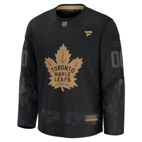 Mænd NHL Toronto Maple Leafs Trøje Tilpasset 2024-25 Fanatics Military Appreciation Practice Sort